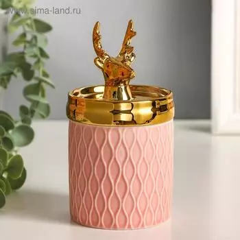 Шкатулка керамика "Золотой олень" 14,5х7,5х7,5 см