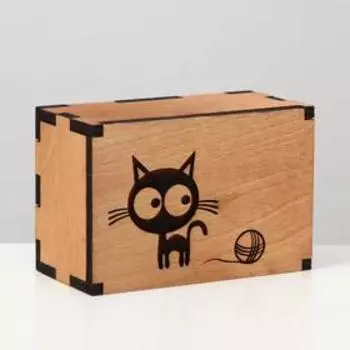 Шкатулка "Клубок", тик, 12×8×6 см