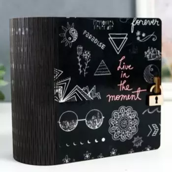 Шкатулка-книга "ЧБ" 14х14 см