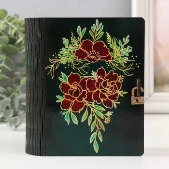 Шкатулка-книга "Цветочная композиция" 14х12х5 см
