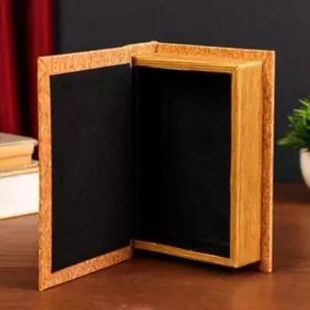 Шкатулка-книга дерево кожзам под пробку "Хамелеон" 18х13х4 см