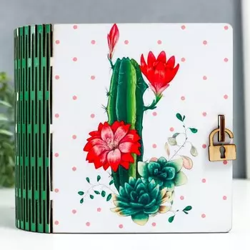 Шкатулка-книга "Кактус" 14х14 см