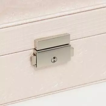 Шкатулка кожзам для украшений "Дамаск" сливочный 7,5х22х15 см