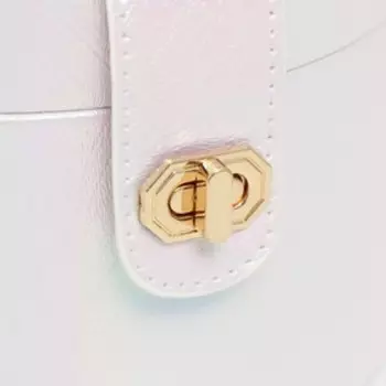 Шкатулка кожзам для украшений круглая "Переливы облако" 12х17,5х17 см