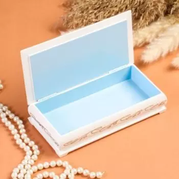 Шкатулка - купюрница «1000 рублей», белая, 8,517 см, лаковая миниатюра