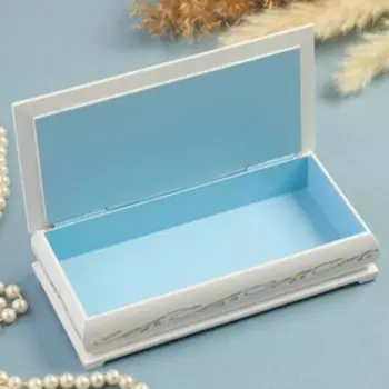 Шкатулка - купюрница «2000 рублей, кролик», 8,5х17 см, лаковая миниатюра, белая