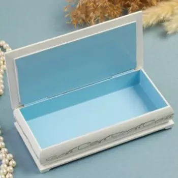 Шкатулка - купюрница «5000 рублей, кролик», 8,5х17 см, лаковая миниатюра, белая