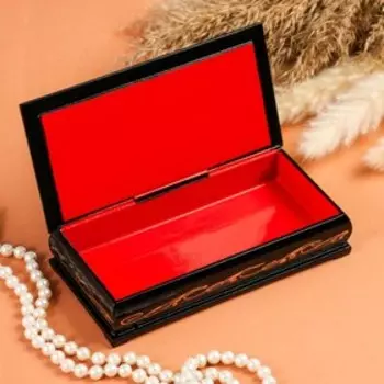 Шкатулка - купюрница «Девочка у окна», 8,517 см, лаковая миниатюра