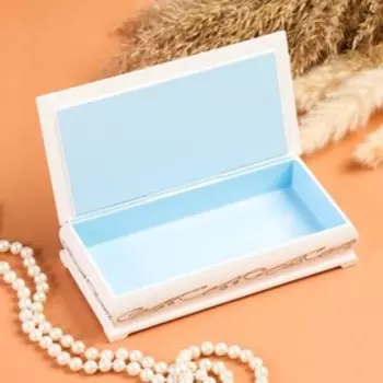 Шкатулка - купюрница «Розы», белая, 8,517 см, лаковая миниатюра