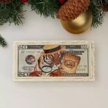 Шкатулка - купюрница «Тигр», 8,5×17 см, лаковая миниатюра