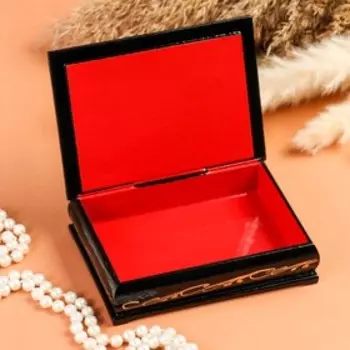 Шкатулка «Ландыши в кувшине», 1014 см, лаковая миниатюра