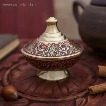 Шкатулка латунь "Царская" 8х8х7,5 см