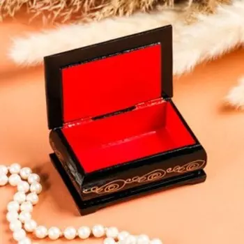 Шкатулка для украшений «Маки в вазе», 69 см, лаковая миниатюра