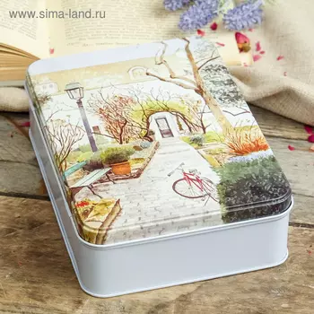 Шкатулка металл "Аллея" 5,5х19,5х13,8 см