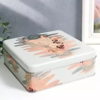 Шкатулка металл квадрат "По дороге к замку" 5,8х17х17 см