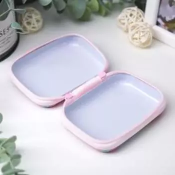 Шкатулка металл на молнии "Белая лошадь и девушка" 9х6,5х3,3 см