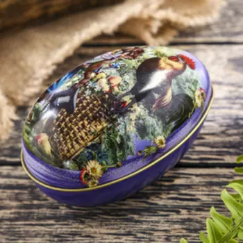 шкатулка металл яйцо пасха №5 10,5*7*6 см