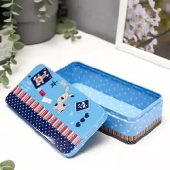 Шкатулка металл "Щеночек" 5х18х8,5 см