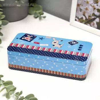 Шкатулка металл "Щеночек" 5х18х8,5 см
