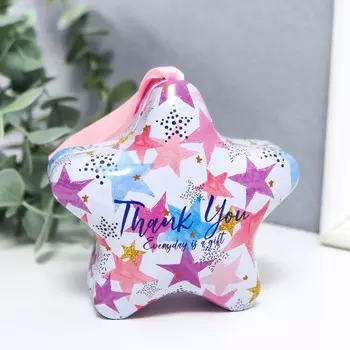 Шкатулка металл звёздочка "Россыпь из звёзд" 5х10х10 см