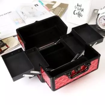 Шкатулка металлокаркас 3D "Грани" алая 17х25х17 см