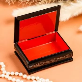 Шкатулка для украшений «Мишки», 7.510 см, лаковая миниатюра