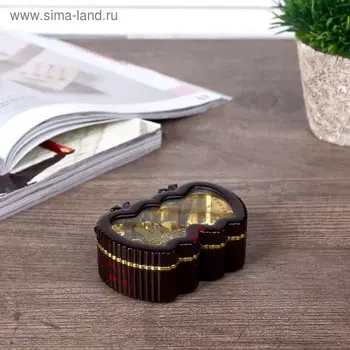 Шкатулка музыкальная "2 яблока" 3х7,2х5 см