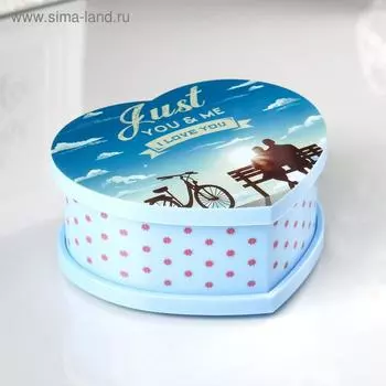 Шкатулка музыкальная пластик "Большое сердце с картинками" МИКС 14,5х12х6,5 см