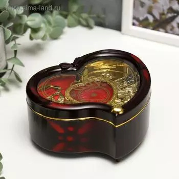 Шкатулка музыкальная "Сердце" механическая 14х12 см