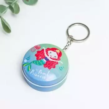 Шкатулка на кольце металл круг "Русалочка" МИКС 2,4х4,5х4,5 см