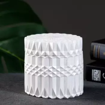 Шкатулка для украшений с крышкой «Ограненная», гипс, перламутр, 99 см