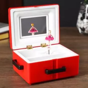 Шкатулка пластик музыкальная механическая "Чемодан" МИКС 14,5х7х11,5 см