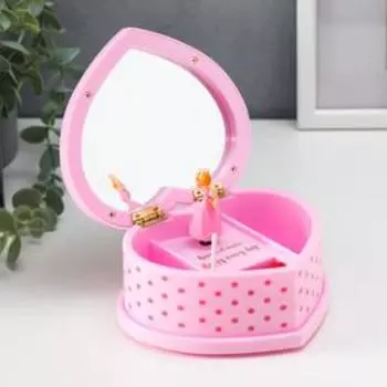 Шкатулка пластик музыкальная механическая "Девушка с велосипедом" 6,2х14,5х12 см