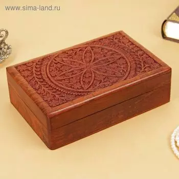 Шкатулка резная «Цветок», 71523 см, дерево
