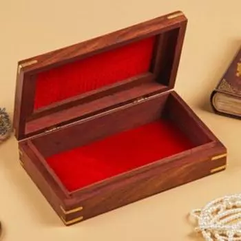 Шкатулка резная "Роза" дерево 7х15х26 см