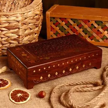 Шкатулка резная «Соцветие», 25157 см, дерево