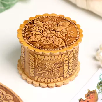 Шкатулка для украшений «Ромашки», 4025 мм, береста