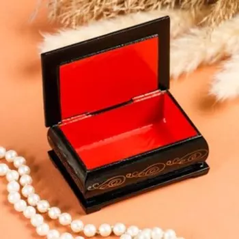 Шкатулка для украшений «Розовые розы», 69 см, лаковая миниатюра