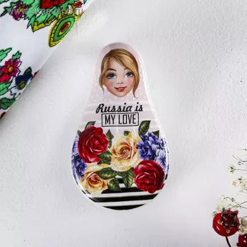 Шкатулка Russia is my love, цветы