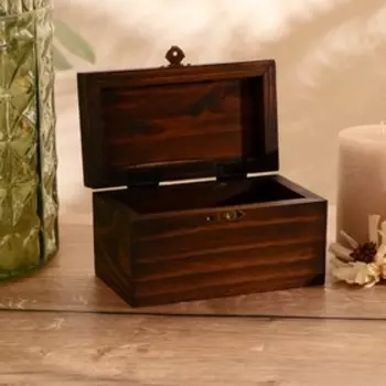 Шкатулка с чеканкой 15,5х9х9 см, дерево манго