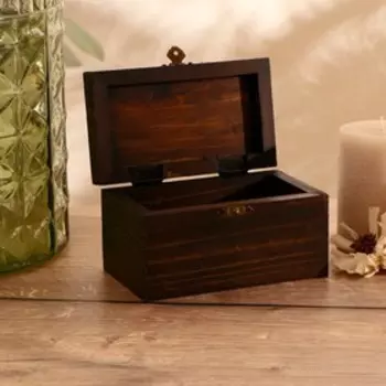 Шкатулка с чеканкой 15,5х9х9 см, дерево манго