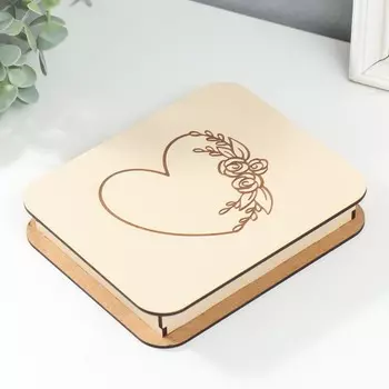 Шкатулка "Сердце" 17х14х3 см