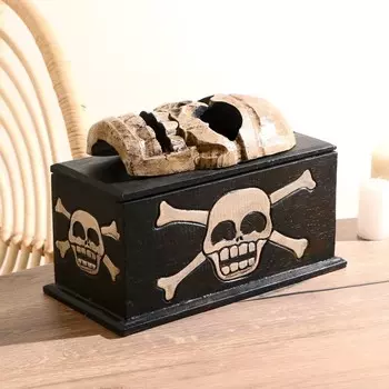 Шкатулка "Скелет" 32х16х21 см, албезия