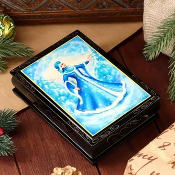 Шкатулка «Снегурочка», 1014 см, лаковая миниатюра