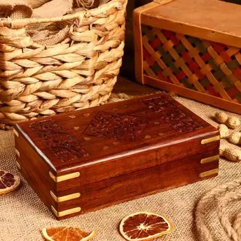 Шкатулка «Узор ромбом», 20136 см, дерево