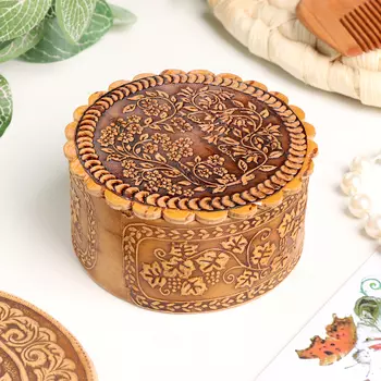 Шкатулка для украшений «Вьюнок», 7035 мм, береста