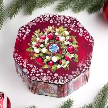 Шкатулка восьмигранная "Красная сказка" , 15,3х15,3х6,7 см