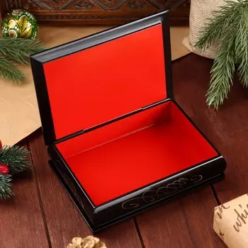 Шкатулка «Зимняя тройка», 1014 см, лаковая миниатюра