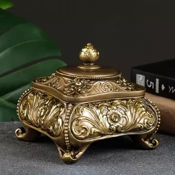 Шкатулка, золото 13х13х13см