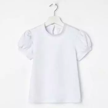 Школьная блузка для девочки, цвет белый, рост 152